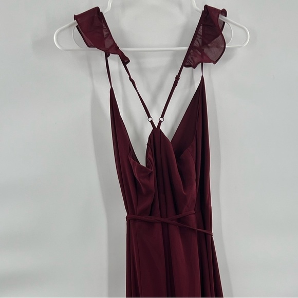 Lulu’s here to us burgundy dress maxi XS - Picture 8 of 12